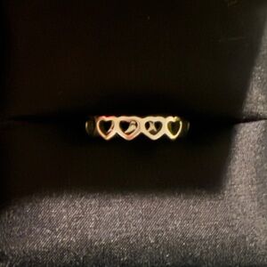 James Avery Silver Tiny Hearts Ring
